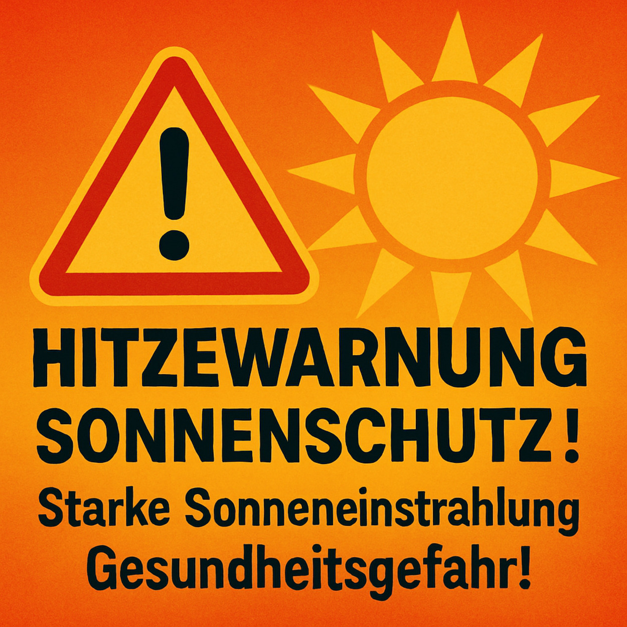 Hitze-Warnung am Wochenende und Meisterschaft