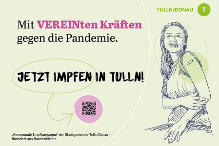 Kampagne der Stadt Tulln „VEREINT gegen die Pandemie“